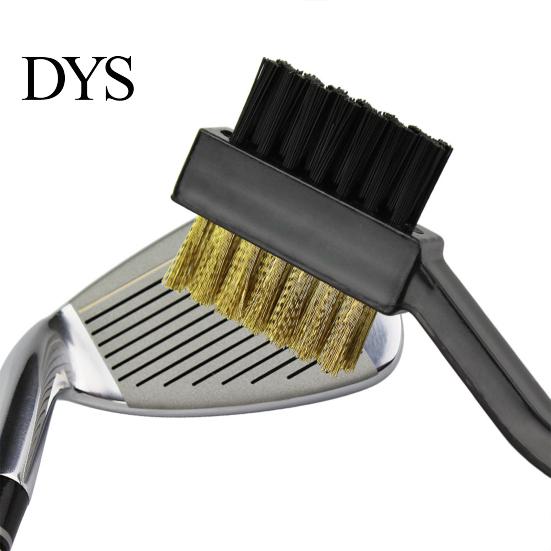 Plastic Golf Cleaning Brush 2 Sided Useful Multi-functional Steel Club for Outdoor Dense Bristle
