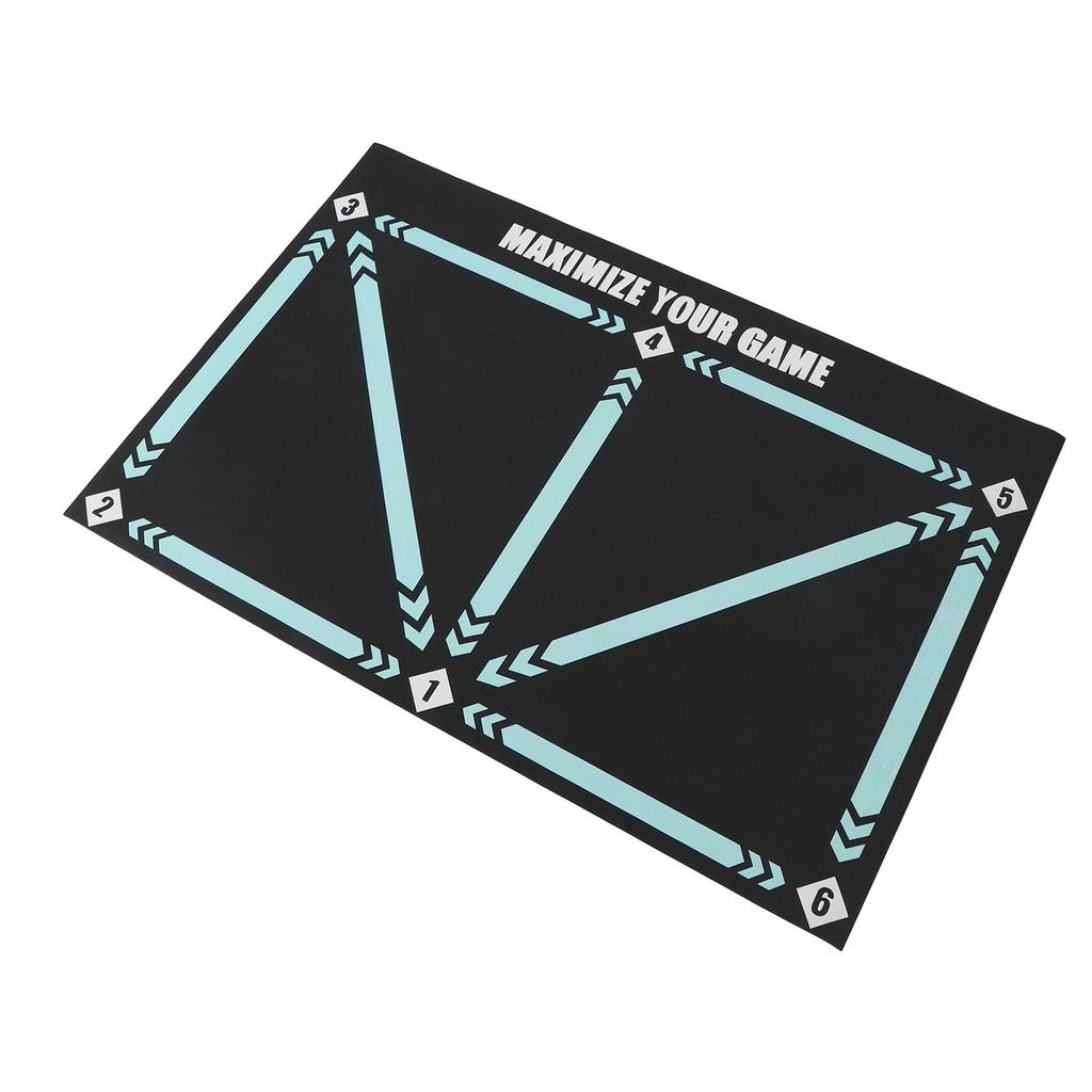 Soccer Train Mat Rubber Non Slip Backward Dribbling Training Agility Footstep Training Mat for Indoor Outdoor 90x60cm