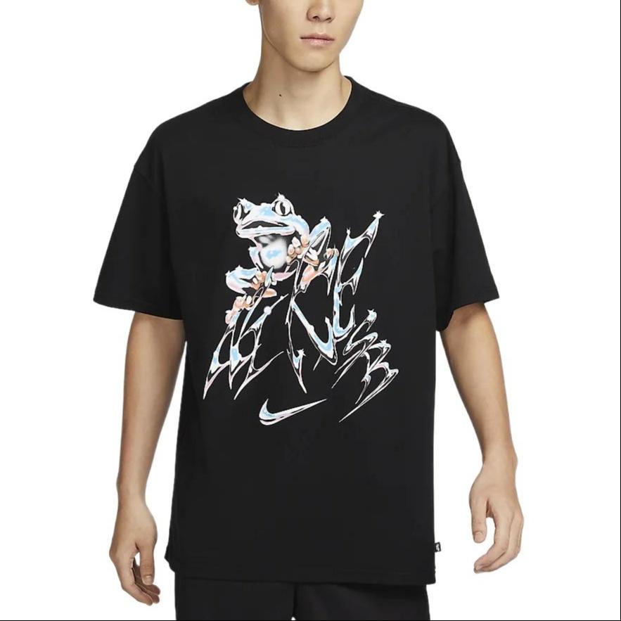 Nike T Shirts Men's Black Crew Neck Moderate Straight Fit FZ5286-010