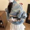 Fashion transparent handbag summer new chain trend shoulder bag casual niche underarm bag women