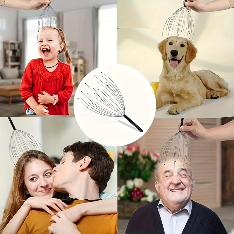 20-Claw Head Scalp Massager, Soul Extractor Wire Grabber, Head Scalp Massager, Head Scalp Scratcher, Octopus-Shaped Stainless Steel Head Scalp