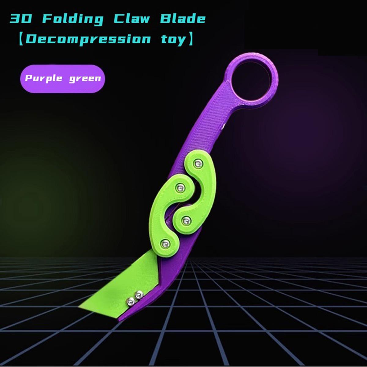 

Новый 3D печатный гравитационный коготь-нож, игрушка для снятия стресса, бабочка, Непоседа, захват для рук, сенсорная игрушка, складной нож-коготь, редис для подарка