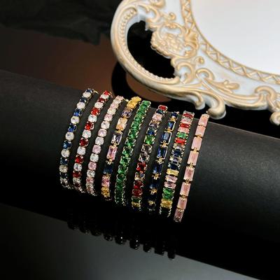 2024 Colorful Zircon Adjustable Bracelet: Fashionable, Versatile, and Stylish Jewelry for a Light, Personalized Look