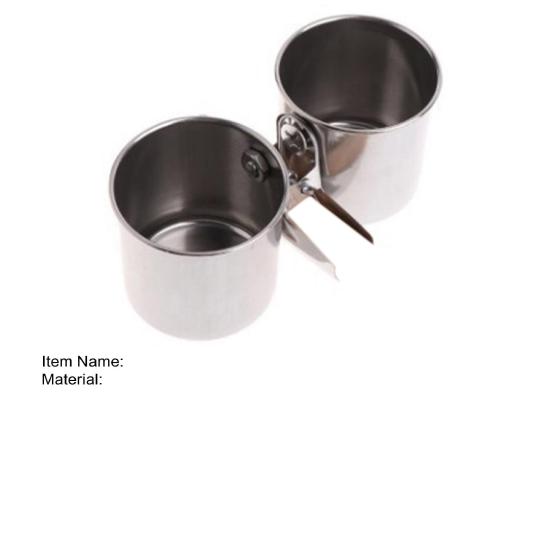 Metal Bird Parrot Feeder Food Water Feeding Bowl Pet Cage Clip Cup Dispenser