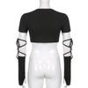 High Street Kurzarm T-shirt Frauen Harajuku Sommer Aushöhlen Schlank Design Ins Koreanische Stil Über Nabel Cropped Top Alle-spiel