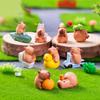 2 ks Mini Pryskyřičné Kapybara Miniatury Figurky Roztomilá Vílí Zahrada Zvířecí Ozdoba Mini Soška Dekorativní Malá Krajinářská