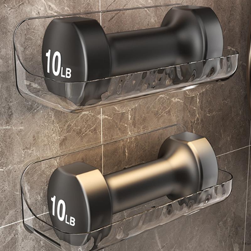 Badrumssmink Organizer Ingen borrning Kökshylla Badrumshylla Tillbehör Toalett Schampo Dusch Förvaring Vägghängt ställ