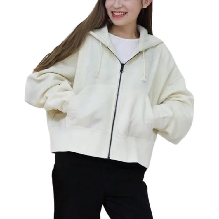 Nike Sports Casual Hooded Jacket Women Jacket Off-White DN4952-113