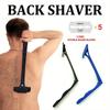 Shaver for Men Body Back Hair Trimmer Body Leg Razor Shaver Hair Removal Tool Long Handle Folding with 5 Pcs Replaceable Blades