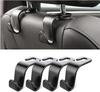 4PCS Car Back Seat Headrest Hooks, Rear Car Seat Storage Headrest Hanger Holder Hooks Organizer, Universal Auto Interior Accessories for Bag Purse