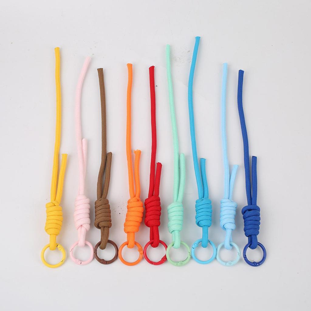 Trendy Colored Knot Braided Mobile Phone and Bag Lanyard - Handmade DIY Accessory Pendant Rope