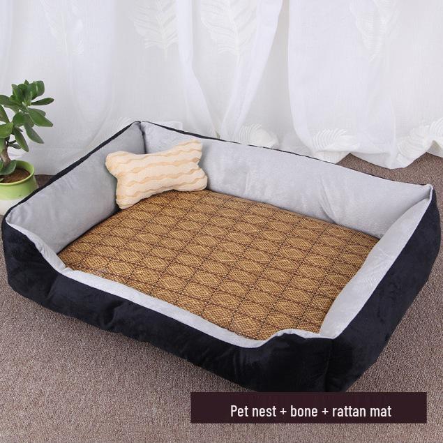 Warm Dog Bed for Small, Medium, and Large Dogs - Pet Nest & Mat for Dogs and Cats
