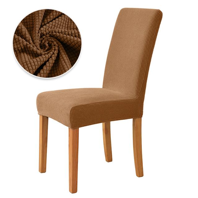 

Флисовый чехол на обеденный стул для кухни, клетчатый эластичный противоскользящий чехол на сиденье для обеденного стула, защита для домашнего декора 4 Pieces