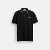 Signature Trim Polo In Organic Cotton Black