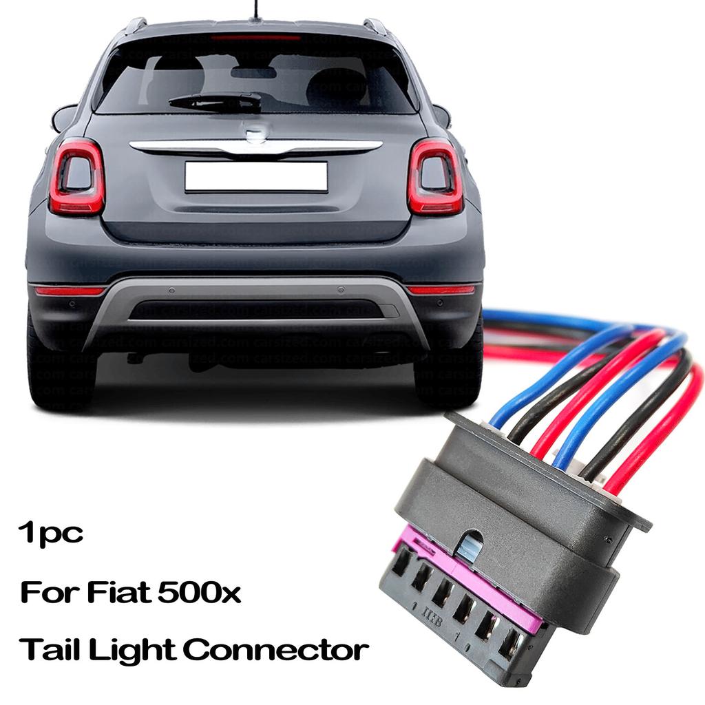 6Pin For Fiat 500X 2014 - 2024 Rear Tail Light Lamp Connector Pigtail Plug Prewired Wiring Harness Cable 2020 2019 61132359993