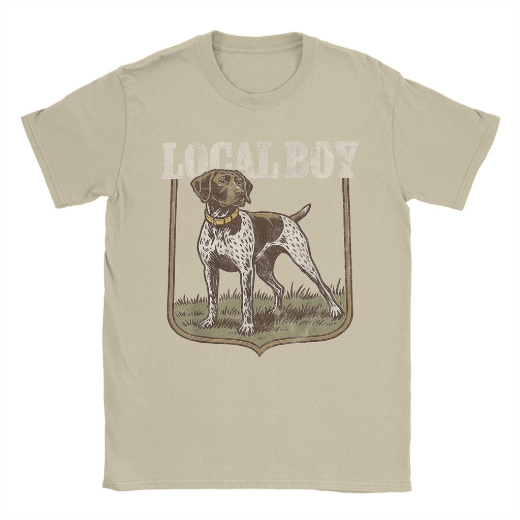 Local Boy Hunting Dog Retro Southern Country Pride T Shirts for Men Cotton Cool T-Shirts Round Neck Tee Shirt Short Sleeve Tops
