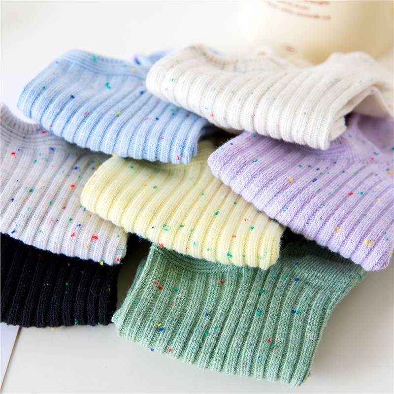 Damen Sommer Dünner Stil Reine Baumwolle Flacher Bund Rutschfest Rutschfeste Ferse Unsichtbar Kurze Bootssocken