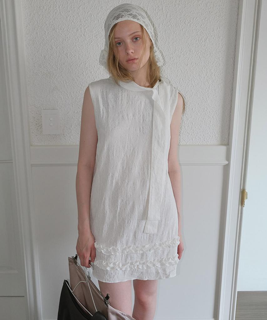 Tabert Romy Flower Scarf Dress - White