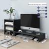 3-Layer Black Office Desktop Organizer Shelf