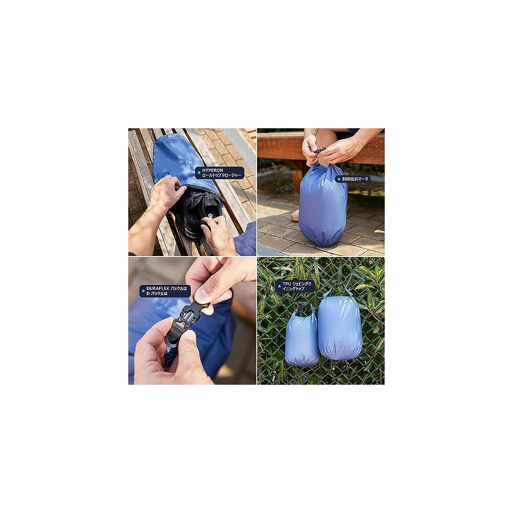 Bee Nesting Ultralight Dry Bag Set for Backpacking, Stuff Sacks for Mountaineering, Camping,