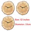 12 Inch Vintage Wooden Clock Cafe Office Home Kitchen Wall Decor Silent Clock Design Art Large Wall