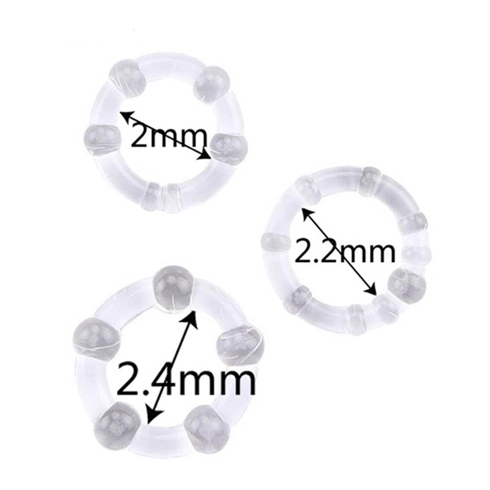 Penis Rings 3pcs/set Men Erection Cock Rings Male Enhancer Ejaculation Delay Cock Ring