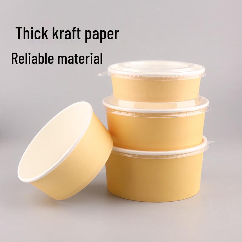Biodegradable Kraft Paper Round Bowls