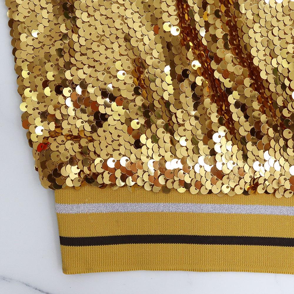 Women's Temperament Short Sequins Spring and Autumn Jacket Cardigan