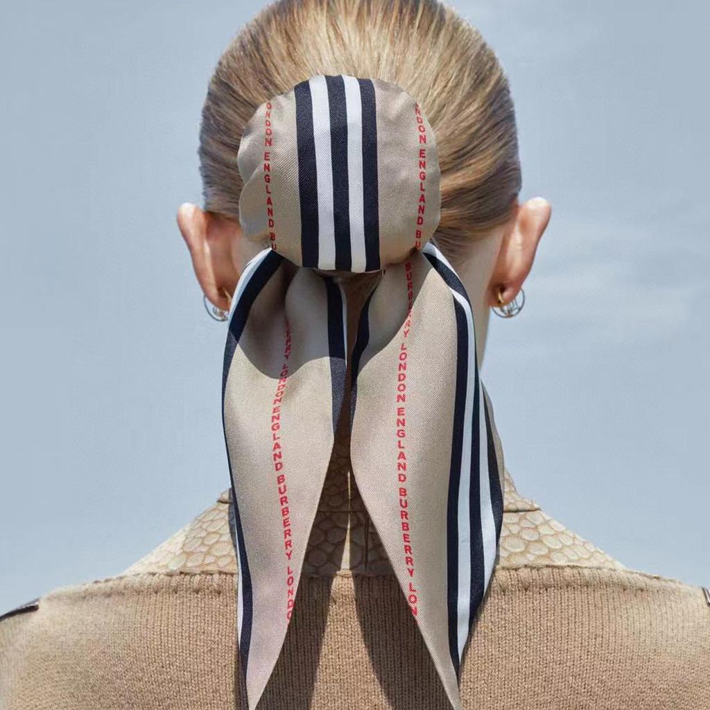 Burberry Fashion Striped Silk Headband Women Accessories 80219421