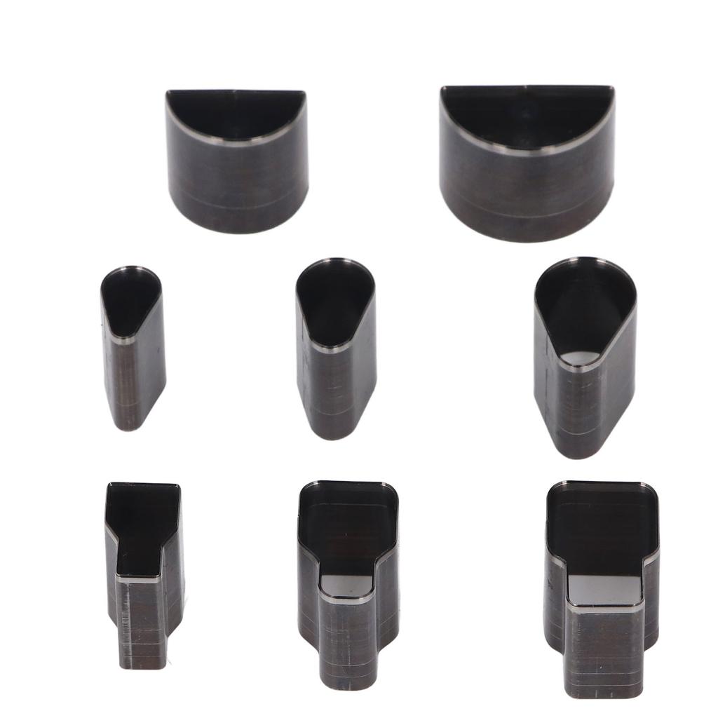 8Pcs Leather Cutting Die Set Oval Semicircle Quadrate Waterdrop Shaped Manual Punching Molding