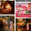 1 Set Christmas Beads Xmas Theme Decorative Anti-fading Happy Holiday Party DIY Floating Candle Faux Pearl for Gift