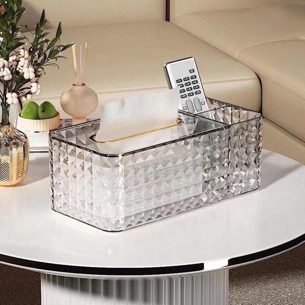 Removable for Kitchen Bathroom Crystal Napkin Holders Tissue Case Paper Towel Holder Tissue Box