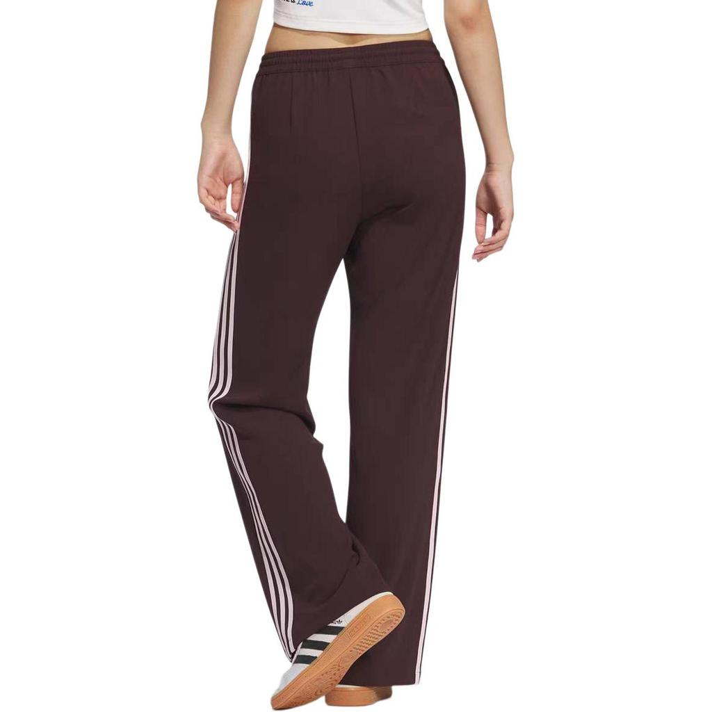 adidas Originals Beckenbauer Three Stripe Elastic Waist Straight Leg Knitted Vintage Track Pants Women White JX2806