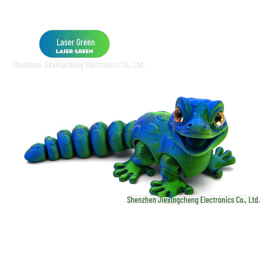 

Многоцветная 3D-печатная игрушка-хамелеон-геккон с имитацией глаз