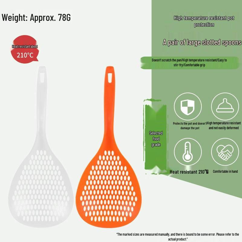 

Жаростойкий большой дуршлаг для лапши и пельменей - Прочный пластиковый кухонный половник