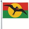 2D Flat, 2D Door Banner, One Single-sided Printed 2D Door Banner, 1 Barbuda Council Flag, a Durable Fabric Windproof Garden and Indoor Decorative Flag