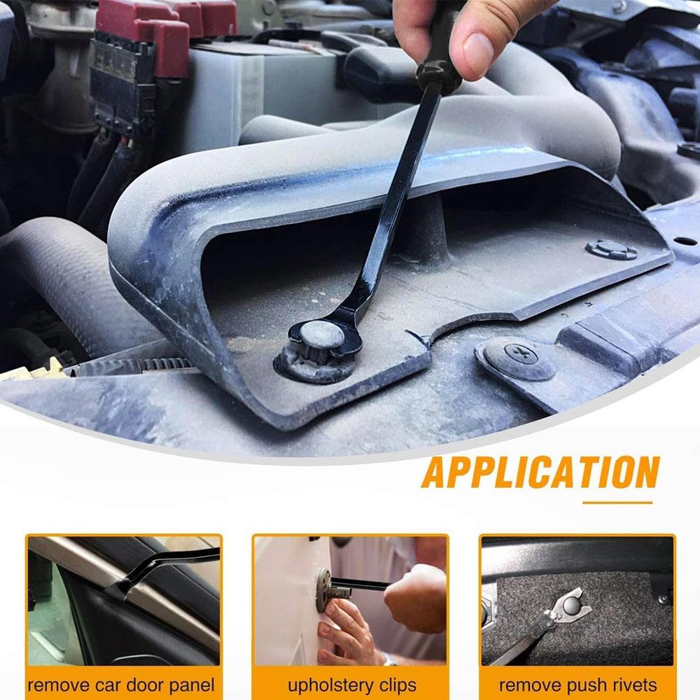 Hebelwerkzeug-Set zum Entfernen der Autotürverkleidung, Auto-Haken-Set, Befestigungselemente in gemischten Größen, Werkzeuge zur Änderung der Auto-Audio, Trim-Dash-Radius-Audio-Entfernung