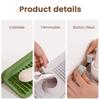 Kitchen Sink Faucet Mat Foldable Silicone Sink Splash Guard 6 Degrees Slope Bathroom Kitchen Countertop Water Draining Mat with Button