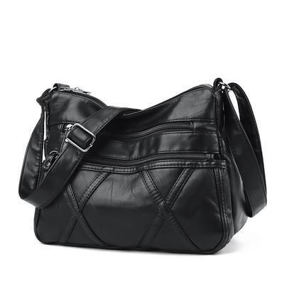 Prezzo di fabbrica Borsa da donna in morbida pelle di lusso Borse ad alta capacità Borse da donna economiche firmate Borsa a tracolla nera