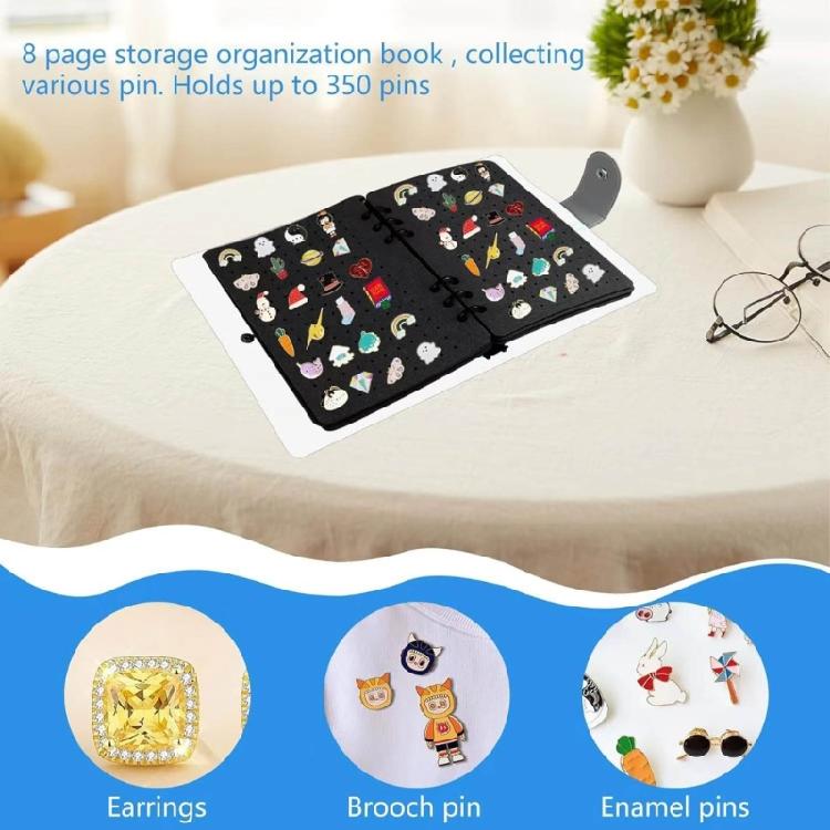 Pin Collection Showcase Pin Presentation Booklet Pin Organizers Jewelry Exhibition Stand Pin Presentation Shelf for Woman