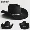 Cappello da Cowboy Vegano in Scamosciato Invernale Cappello Fedora in Feltro per Donne Uomini Cappello Classico alla Moda All-match sombrero vaquero