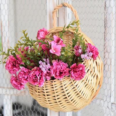 Duvara Monte Rattan Sepet Asılı Saksı Sepeti El Yapımı Hasır Çiçek Saksısı Ev Bahçe Dekoru Dokuma Rattan Vazo Sepetleri