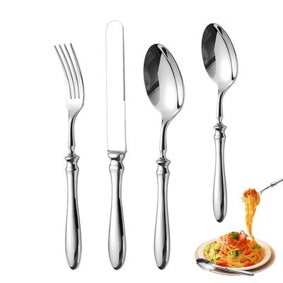 Silverware Set 4X Flatware Utensils Stainless Steel Eating Tableware Set Include Steak Cutter Fork And Spoon For Restaurant