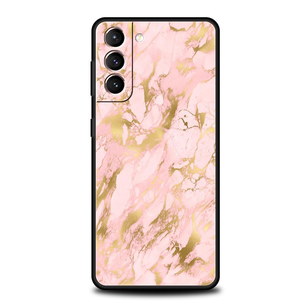 Black Gold Marble Pattern Phone Case For Samsung Galaxy S22 S21 S20 Ultra FE 5G S10E S10 S9 S24 Plus S23 Cover Shell