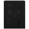 Storage Cabinet Black Oak Effect 27.8 X 13.4 X 35.4 In (L X W X H)