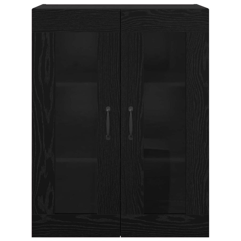 Storage Cabinet Black Oak Effect 27.8 X 13.4 X 35.4 In (L X W X H)