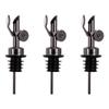 Automatic Closing Wine Pour Spouts 3Pcs Nonrust Steel Oil Dispenser For Kitchens Bar Universal Fit Drip Cover