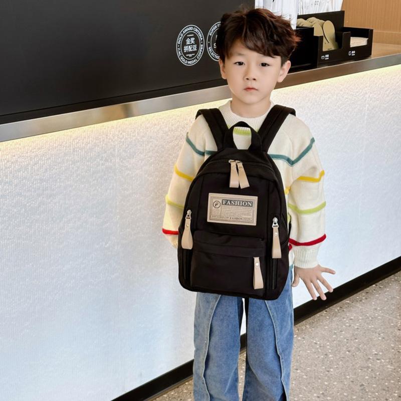 2024 Children School Backpack Lightweight Kindergarten Backpacks Simple Canvas Bag For Boys Girls Fashion Schoolbag Kids Bags