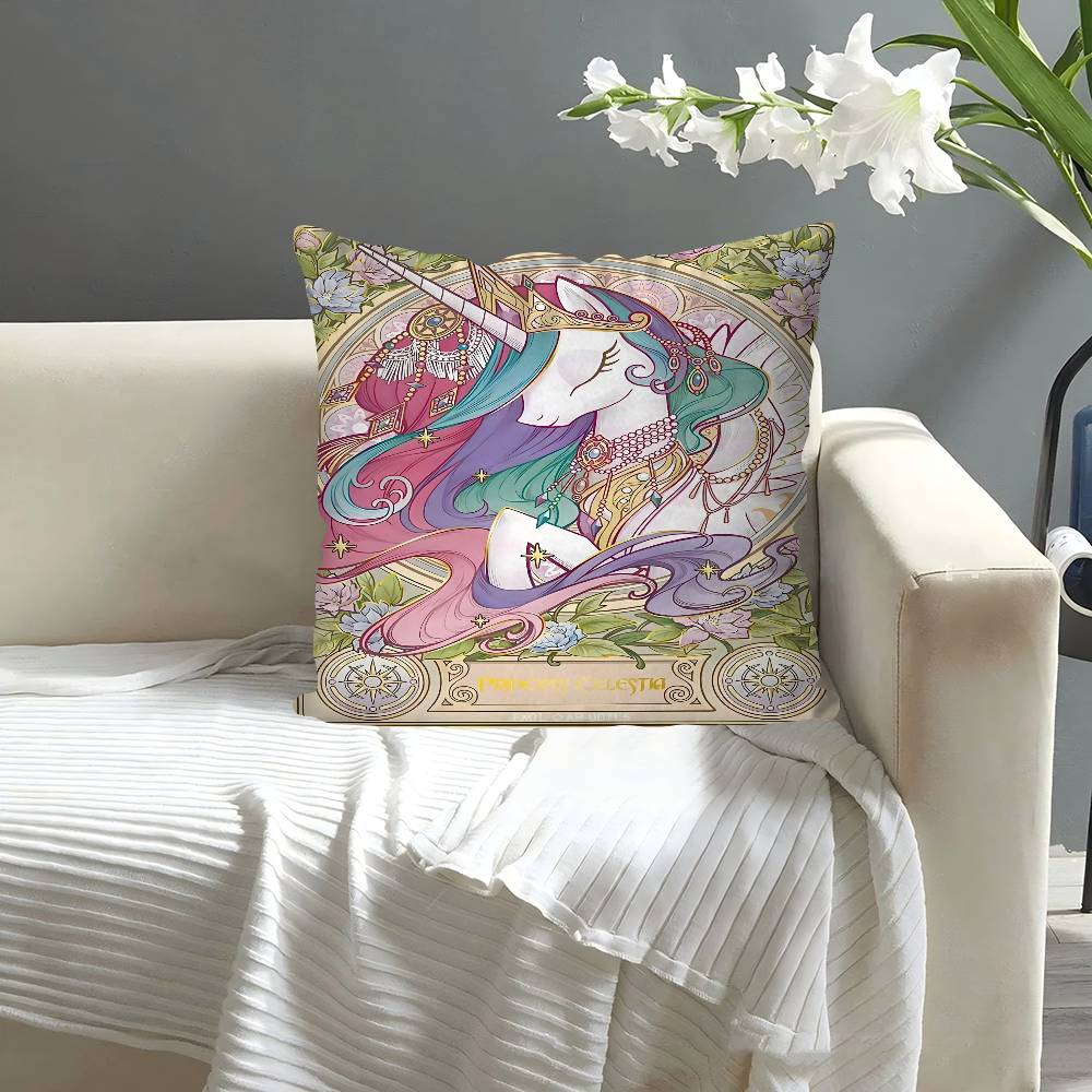 Anime My Little Pony   Pillow Case Square Pillow Bedroom Sofa Leisure Comfort Cushion Car Living Room Home Decoration