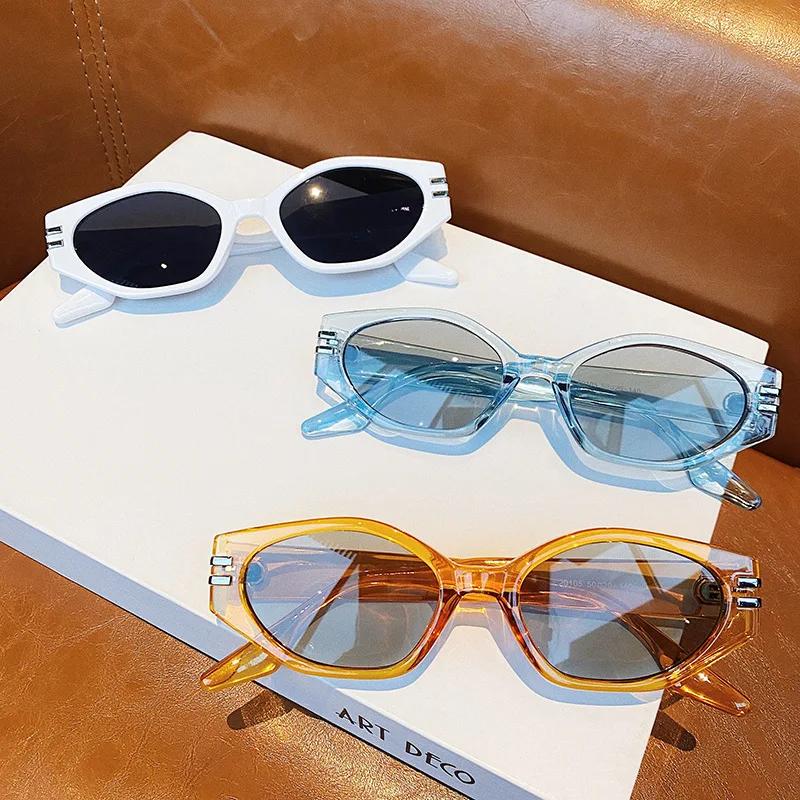 Y2K Rivet Cat Eye Sunglasses Women Men Luxury Designer Vintage Punk Hip Hop Shades UV400 Protection